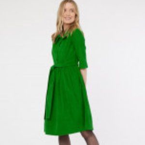 Grable Cord Button-Through Shirt Dress - Green -w/tags still on